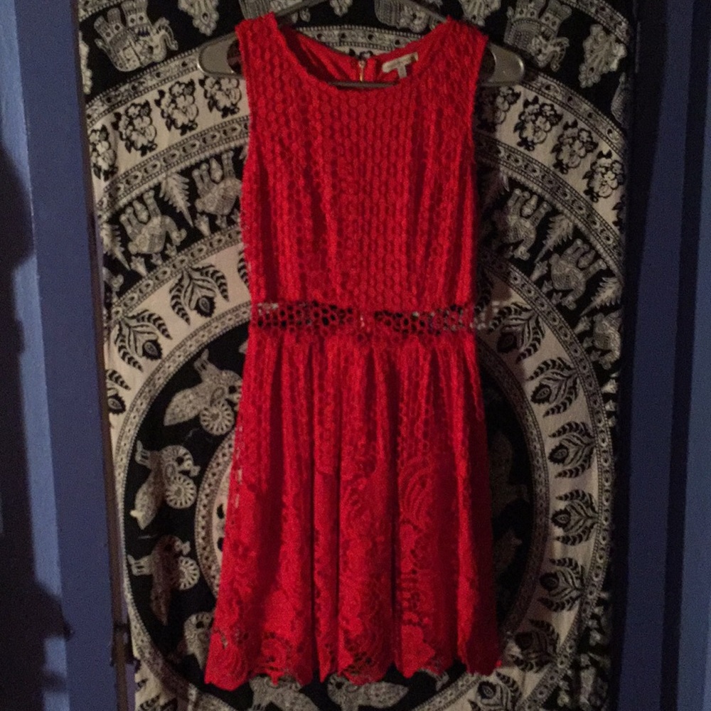Red Embroidered Dress